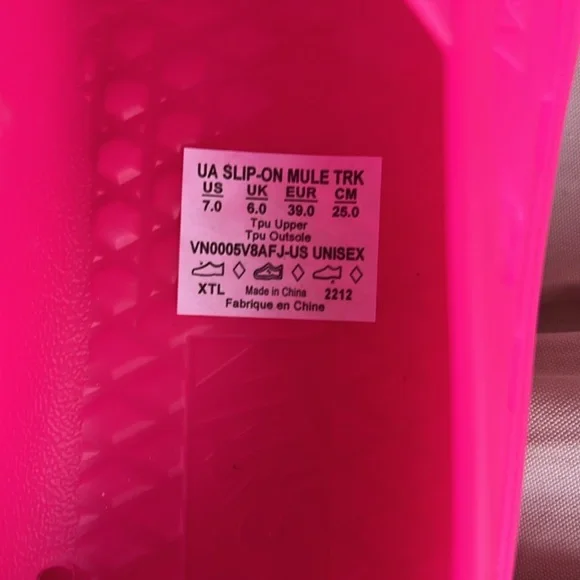 Vans Pink Slip-On Mules - Picture 4 of 4